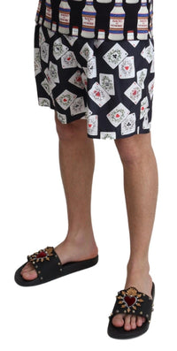 Thumbnail for Multicolor Card Deck Printed Swim Trunks