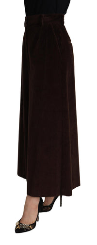 Thumbnail for Chic Bordeaux High-Waisted Corduroy Pants