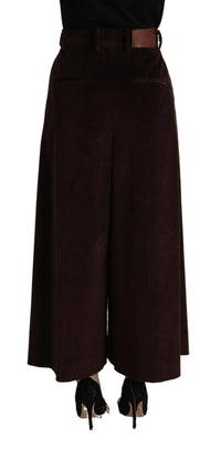Thumbnail for Chic Bordeaux High-Waisted Corduroy Pants