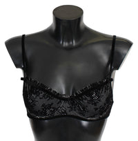 Thumbnail for Sleek Black Mesh Balconcino Bra