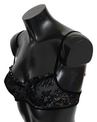 Thumbnail for Sleek Black Mesh Balconcino Bra