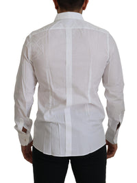 Thumbnail for Elegant White Peacock Feather Dress Shirt