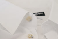 Thumbnail for Elegant White Peacock Feather Dress Shirt