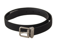 Thumbnail for Elegant Black Canvas & Leather Belt