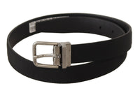 Thumbnail for Elegant Black Canvas & Leather Belt