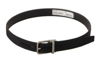 Thumbnail for Elegant Black Canvas & Leather Belt