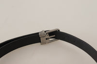 Thumbnail for Elegant Black Canvas & Leather Belt