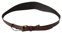 Thumbnail for Chic Dark Brown Leather Fashion Belt