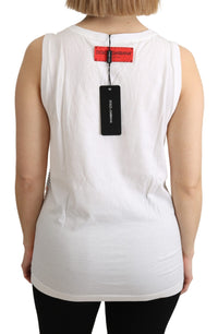 Thumbnail for Crystal Embellished Sleeveless Cotton Top
