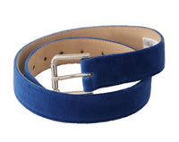 Thumbnail for Elegant Velvet Metal-Logo Belt