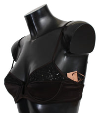 Thumbnail for Sequined Brown Balconette Bra
