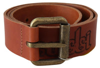 Thumbnail for Chic Brown Leather Logo Waist Belt
