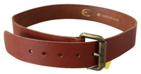Thumbnail for Chic Brown Leather Logo Waist Belt