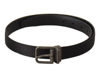 Thumbnail for Elegant Black Leather Belt with Metal Buckle