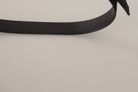 Thumbnail for Elegant Black Leather Belt with Metal Buckle