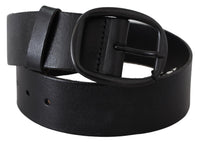 Thumbnail for Elegant Black Leather Waist Belt