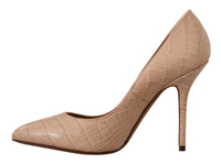 Thumbnail for Elegant Beige Nude Leather Pumps