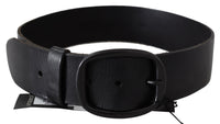 Thumbnail for Elegant Black Leather Waist Belt