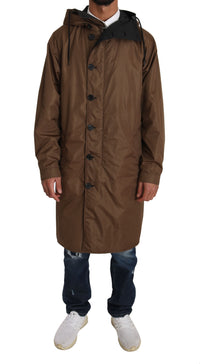 Thumbnail for Elegant Reversible Hooded Raincoat