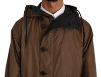 Thumbnail for Elegant Reversible Hooded Raincoat