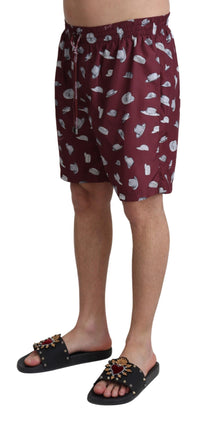 Thumbnail for Elegant Maroon Beachwear Trunks