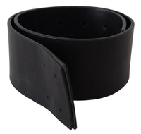Thumbnail for Elegant Solid Black Leather Belt