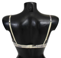 Thumbnail for Silk Blend Push-Up Bra in Beige and Gray