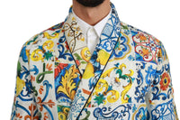 Thumbnail for Multicolor Majolica Robe Jacket Coat