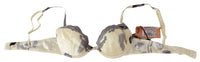 Thumbnail for Silk Blend Push-Up Bra in Beige and Gray