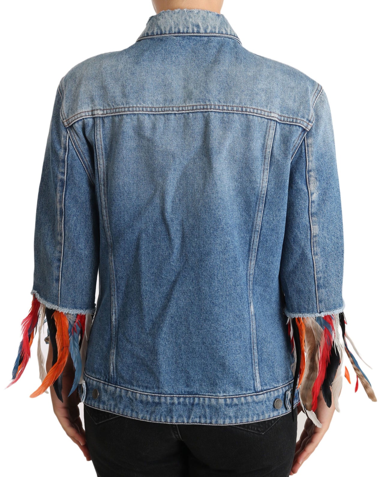 Floral Embroidered Denim Elegance Jacket