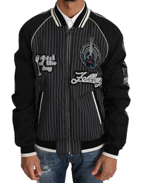 Thumbnail for Elegant Sequined Black Bomber Jacket