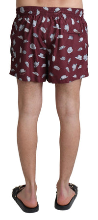 Thumbnail for Maroon Elegance Men's Swimming Trunks