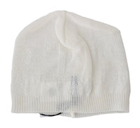 Thumbnail for Elegant White Wool Blend Beanie Hat