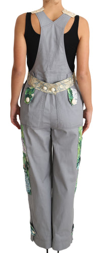 Thumbnail for Exquisite Floral Embellished Denim Overalls