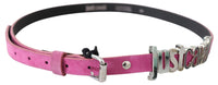 Thumbnail for Fuschia Pink Leather Waist Belt