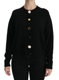 Thumbnail for Elegant Black Cashmere Cardigan Top