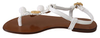 Thumbnail for Pom Pom Flip Flop Ankle Strap Flats