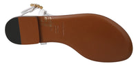 Thumbnail for Pom Pom Flip Flop Ankle Strap Flats