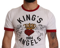 Thumbnail for Exquisite Angelic Motif Cotton T-Shirt