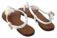 Thumbnail for Pom Pom Flip Flop Ankle Strap Flats