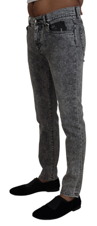 Thumbnail for Elegant Gray Washed Denim Pants