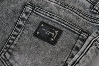 Thumbnail for Elegant Gray Washed Denim Pants