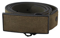 Thumbnail for Chic Army Green Velvet Buckle Leather Belt