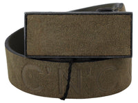 Thumbnail for Chic Army Green Velvet Buckle Leather Belt