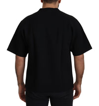 Thumbnail for Black Logo Cotton Crewneck T-shirt