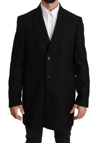 Thumbnail for Elegant Black Wool Formal Blazer