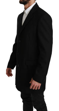 Thumbnail for Elegant Black Wool Formal Blazer