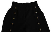 Thumbnail for Elegant High Waist Wide Leg Virgin Wool Trousers