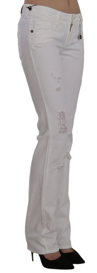 Thumbnail for Chic White Slim Fit Cotton Jeans