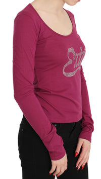 Thumbnail for Elegant Pink Crystal Embellished Long Sleeve Top